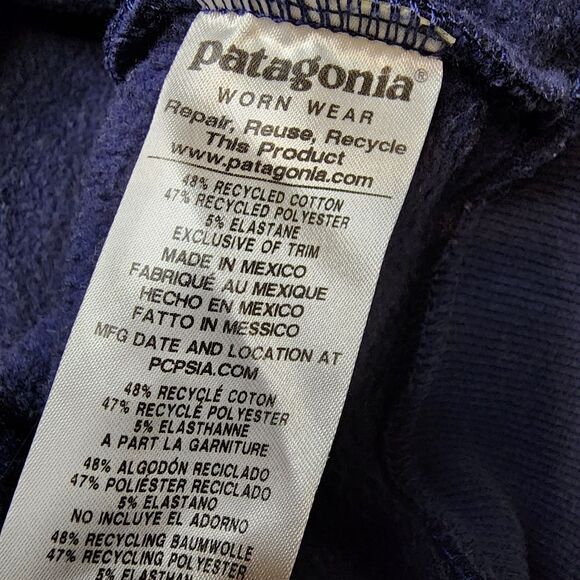 Patagonia Hoodie Sweatshirt Mens Large Blue P6 Logo Uprisal Pullover Gorpcore - Picture 5 of 9